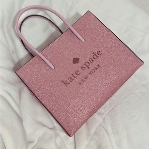 Kate Spade Pink Trista Glitter Shopper